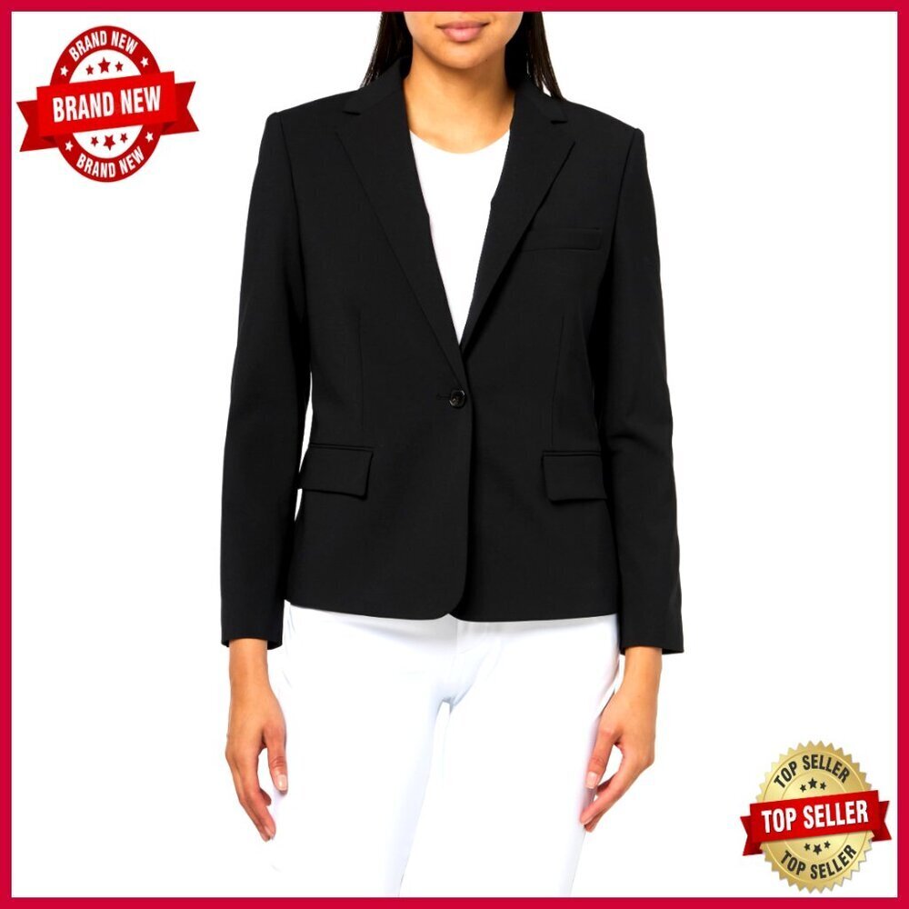 Slim Fit Wool Blazer, One Button Closure, Business Casual Jacket